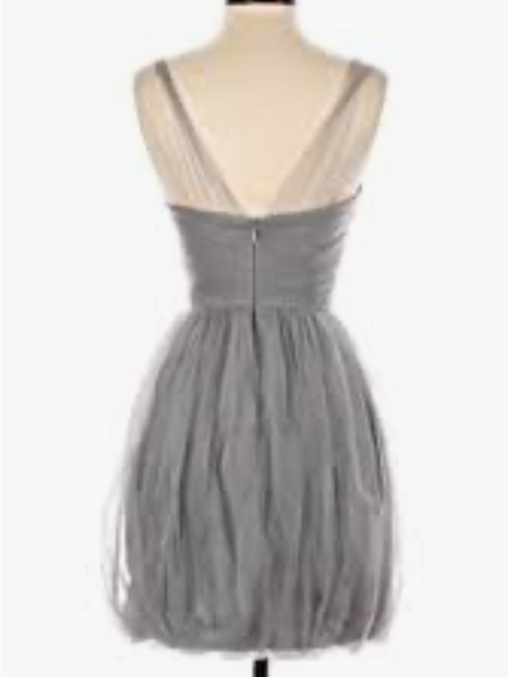 Adorable Robert Rodriguez Gray Tulle Cocktail Dress - Picture 2 of 4
